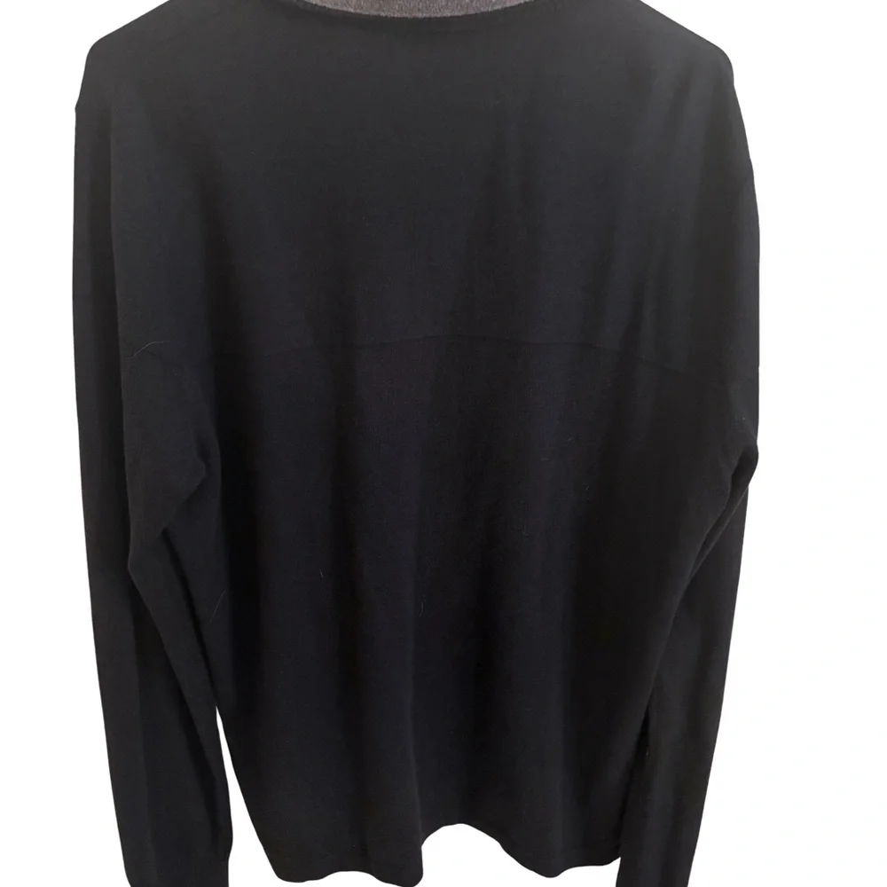 The North Face Men’s Medium Quarter Zip Fleece Pullover Black Gray Outdoor - Picture 2 of 3